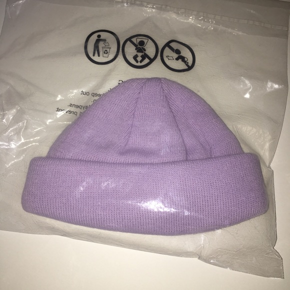 purple fisherman beanie